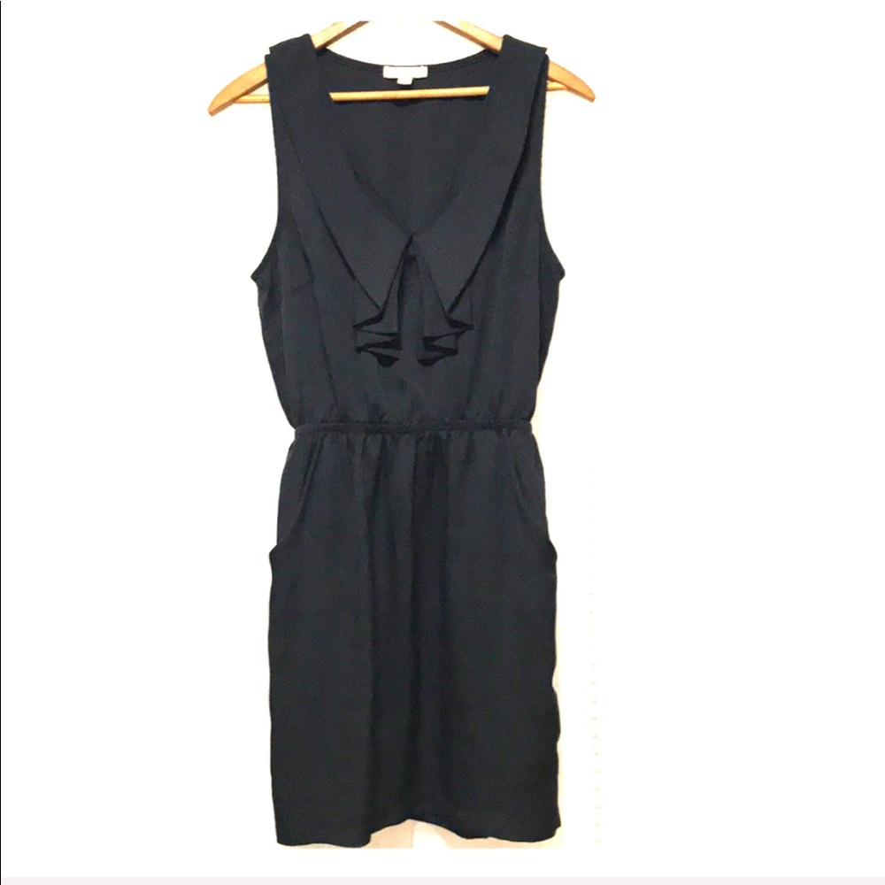 Silence + Noise Black Ruffles Dress Size S